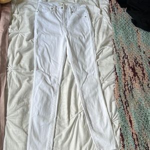 Madewell White High Rise Skinny Jeans, Size 28